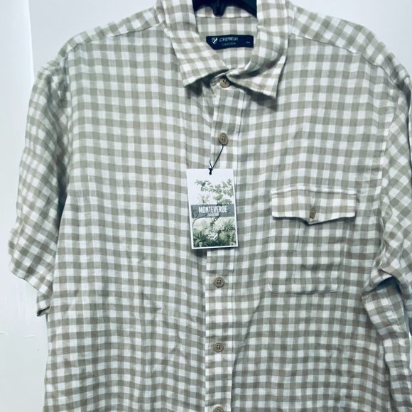 CREMIEUX Collection short sleeve plaid Button down shirt NWT - Picture 1 of 4